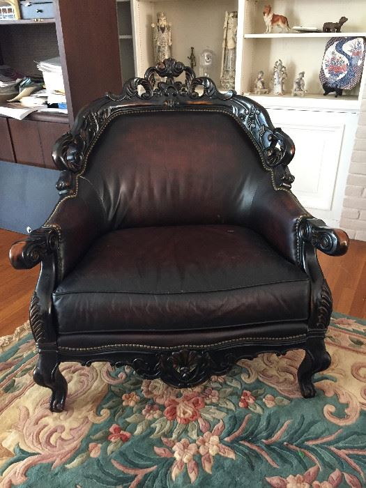 Beautiful Hooker Seven Seas Collection large leather chairs.