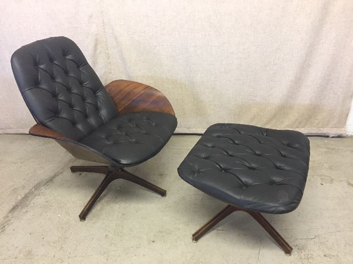 George Mulhauser chair and ottoman