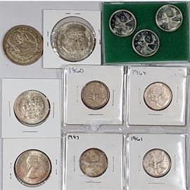 Cur Coins Foreign Silver Canadian Etc