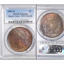 Cur Coins Morgan Silver Dollar 1883O PCGS UNC