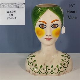 Figurine Head Vase Horshaw Large