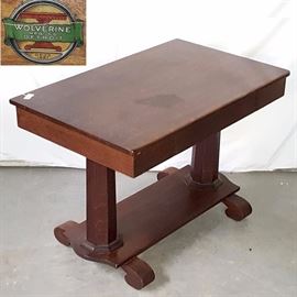Furniture Oak Library Table Wolverine Table Co