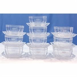 Glass Etched Crystal Finger Bowls
