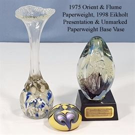 Glass Paperweights Eikholt Orient And Flume
