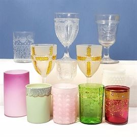 Glass Victorian Tumblers EAPG Goblets