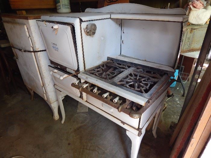 1940's - 50's White Porcelain stove 