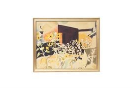Original Charles Ephraim Burchfield "Sunflowers and Red Barn" Serigraph: An original Charles Ephraim Burchfield (American 1893-1967) serigraph titled Sunflowers and Red Barn. This rendering features a large garden of sunflowers in front of the artist’s barn in Salem, Ohio. Mr. Burchfield was only known to have permitted a small amount of reproductions of his works during his lifetime. This rare serigraph was printed in the 1942 by American Living Art Inc.; and possibly was an edition of only fifty, based on other limited editions works by this company. Charles Burchfield was famous for his nature scenes, and his work is on display in many world renowned institutions, that include the Metropolitan Museum of Art, Smithsonian American Art Museum, the Carnegie Museum of Art, with the largest collection of his works on display in the Burchfield Penney Art Center. More information of Charles Burchfield can be found at the link provided.