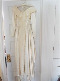Vintage satin wedding dress
