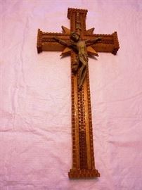 Vintage Tramp Art crucifix