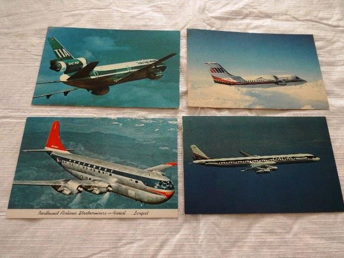 Vintage airline postcards