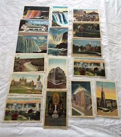 Vintage Linen postcards of Niagra Falls and Toronto