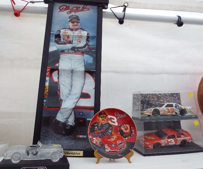 Dale Earnhardt collector plates and cars