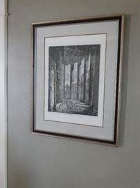 FRAMED WOODCUT PRINT, CIRCA 1821