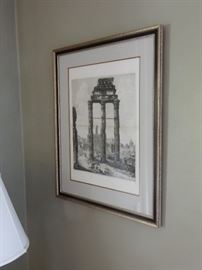 FRAMED WOODCUT PRINT, CIRCA 1821