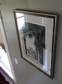 FRAMED WOODCUT PRINT, CIRCA 1821