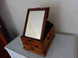 ANTIQUE ASIAN SHIP'S CAPTAIN MIRROR