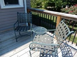 PATIO CHAIRS AND SMALL TABLE