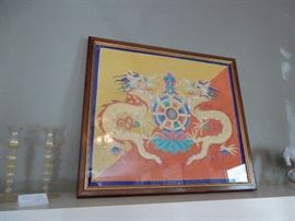 ORIENTAL HANDPAINTED DRAGON PICTURE