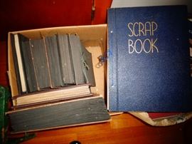 24 US MILITARY SCRAP BOOKS OF SHIPS, PLANES, STREETCARS TANKS & GUNS.  OVER 535 ORIGINAL PHOTOGRAPHS