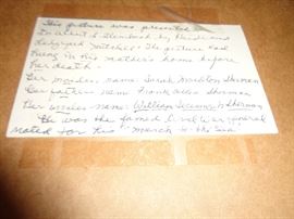 DETAILED PROVENANCE OF SHERMAN PRINT IN HIS MOTHERS RESIDENCE 1860'S 