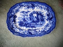 RARE DINNERWARE STAFFORDSHIRE ANCIENT RUINS PATTERN 19TH CENTURY