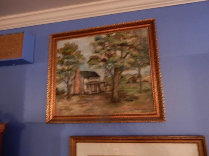 SHIRLEY JEFFERSON'S HOMEPLACE IN APPOMATTOX COUNTY  PAINTING BY EDITH SMITH