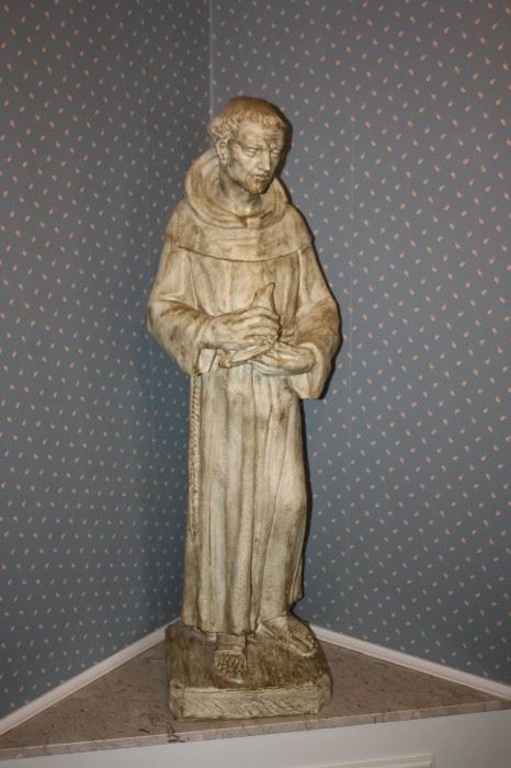 HUGE CEMENT STATUE OF ST. FRANCIS
