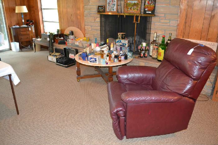 NICE RECLINER, SEWING CABINET,PERFUMA ITEMS, CAMERAS AND MORE