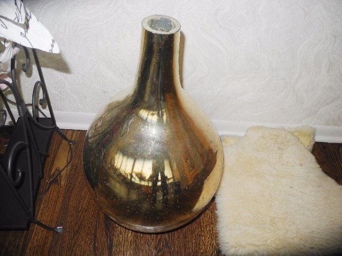 Mercury glass large vase