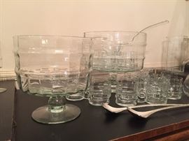 Bamboo glassware and stainless flatware