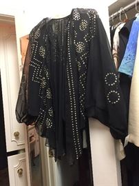 Gorgeous sheer black and rhinestone top