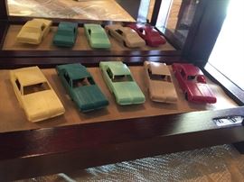 1950s Post Toasties collectible cars.  Set of 5.  Rare!