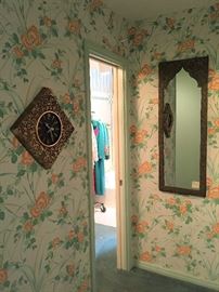 Syrocco clock and very heavy Indian mirror