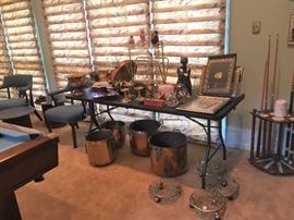 Brass and copper pots