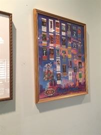 Collectible Super Bowl Tickets framed poster