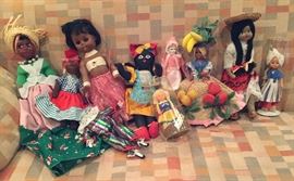 Souvenir dolls from around the globe