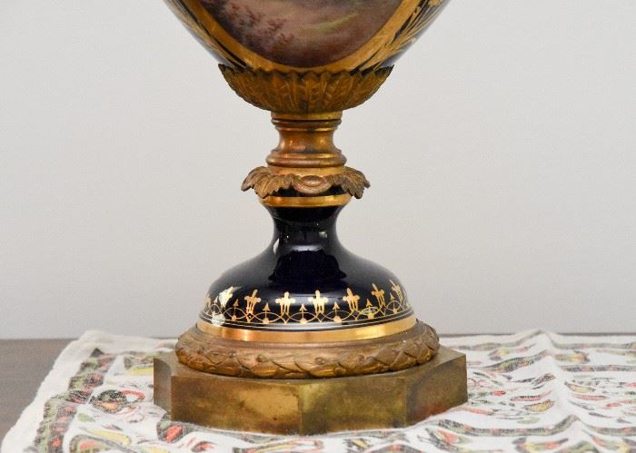 BUY IT NOW! Lot #213, Monumental Antique 19th Century French Sevres Porcelain Urn with Ormolu, $2,500 (Approx. 26" H)