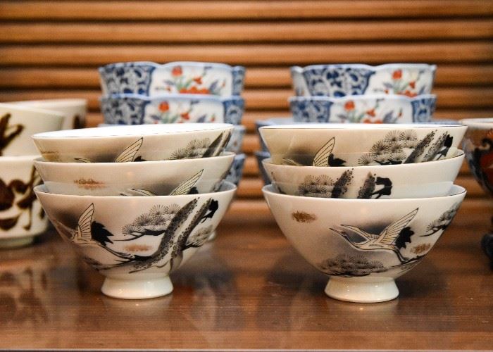 Japanese Porcelain Rice Bowls