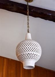 Japanese Ceramic Lantern (Ceiling Light Fixture)