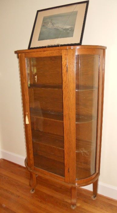Antique oak china cabinet 