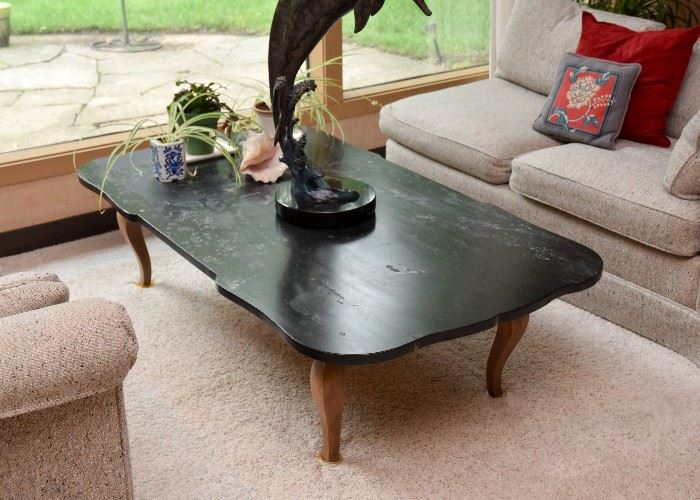 Marble-Top Cocktail / Coffee Table