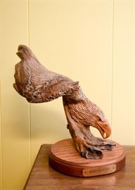 Limited Edition Eagle Sculpture, Signed