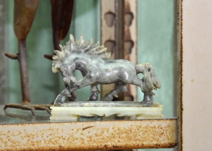 Hard Stone Carved Horse Sculpture
