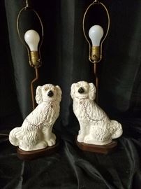 Staffordshire dog lamps