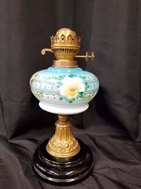 Hand painted oil lamp