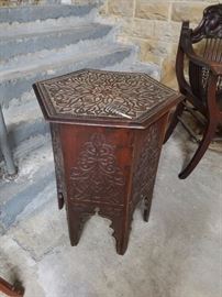 Hand carved table