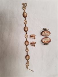 Selection of cameo jewelry