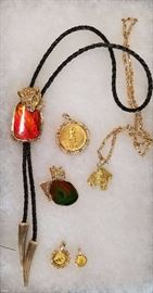 Selection of gold jewlery