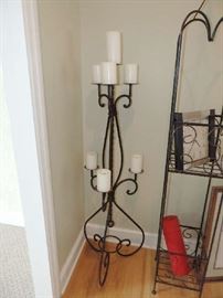 Iron floor candle-holder