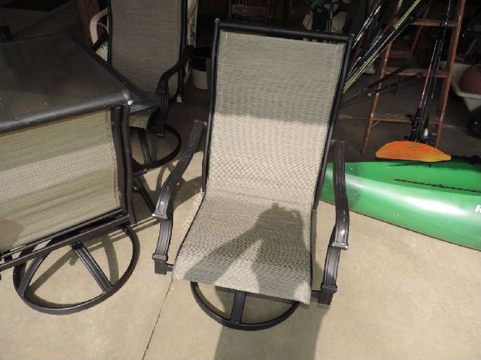 detail of patio chair